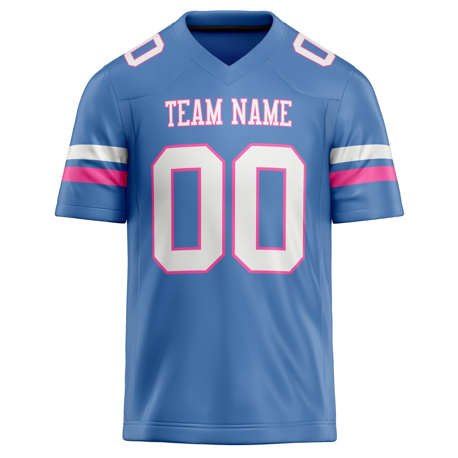 Personalized Electric & Blue White Solid Colour Football Jersey