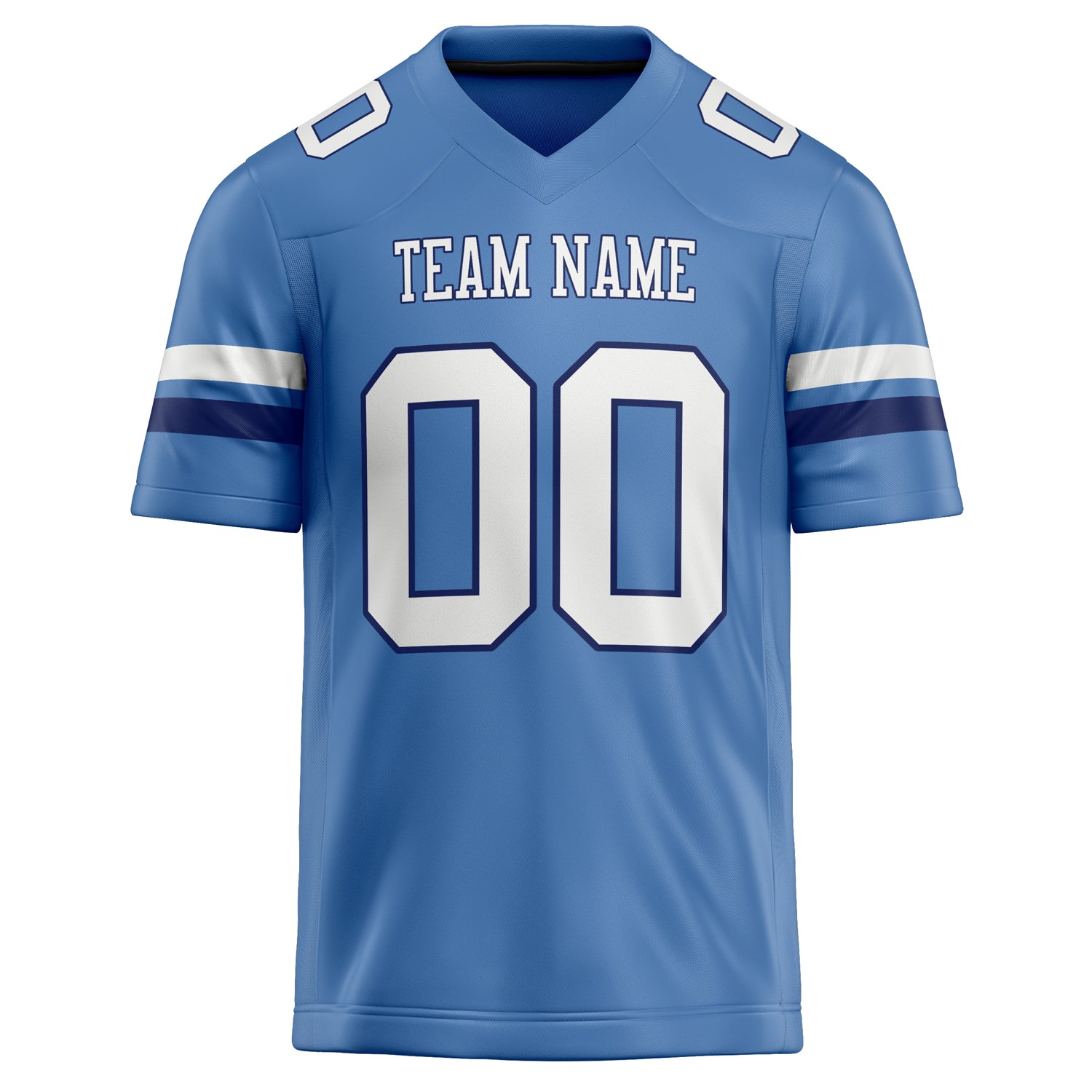 Personalized Electric & Blue White Solid Colour Football Jersey