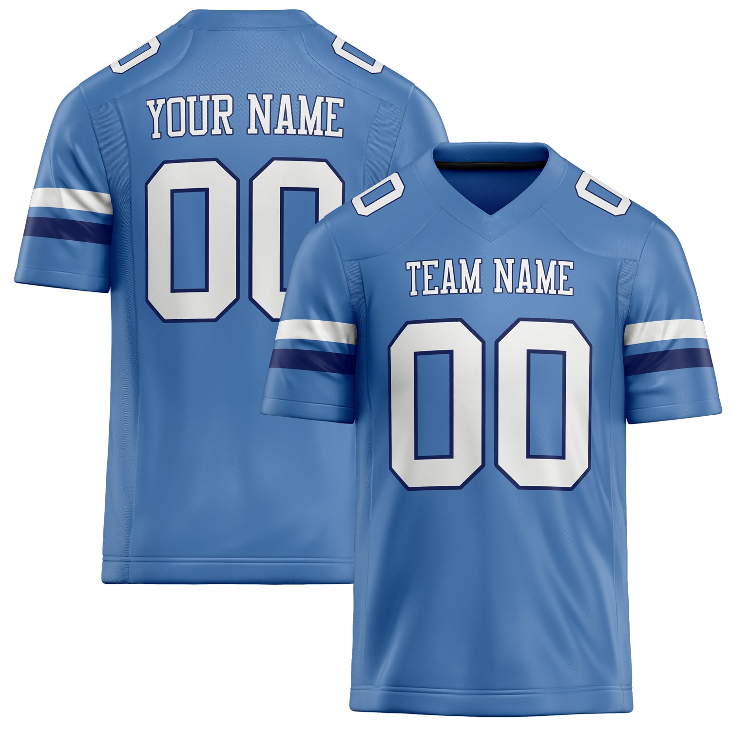 Personalized Electric Blue White Solid Colour Football Jersey FT02240730EL124