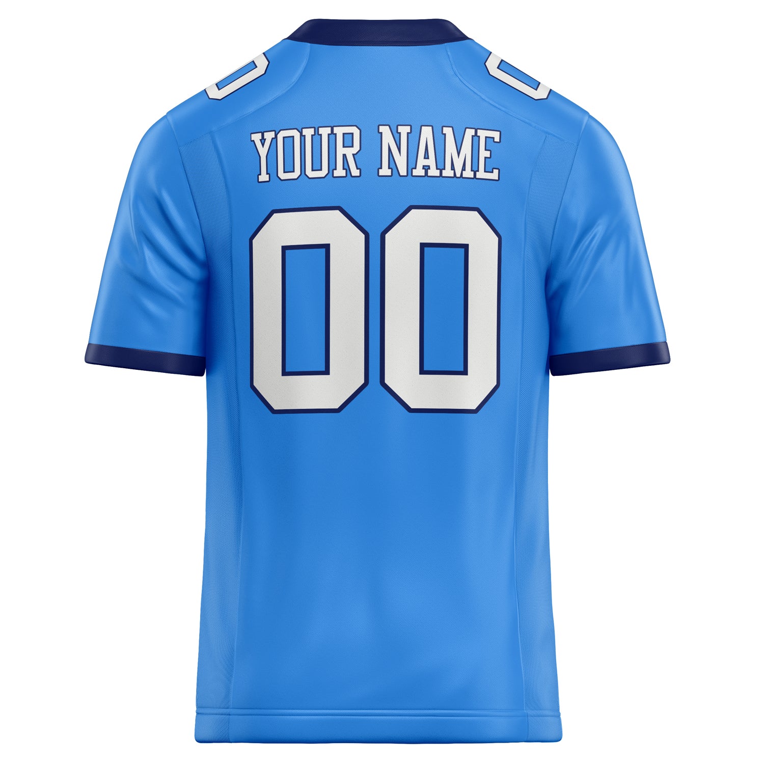 Personalized Electric & Blue White Solid Colour Football Jersey