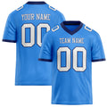 Personalized Electric Blue White Solid Colour Football Jersey FT02240730EL125
