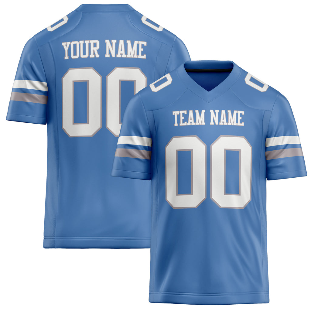 Personalized Electric Blue White Solid Colour Football Jersey FT02240730EL126