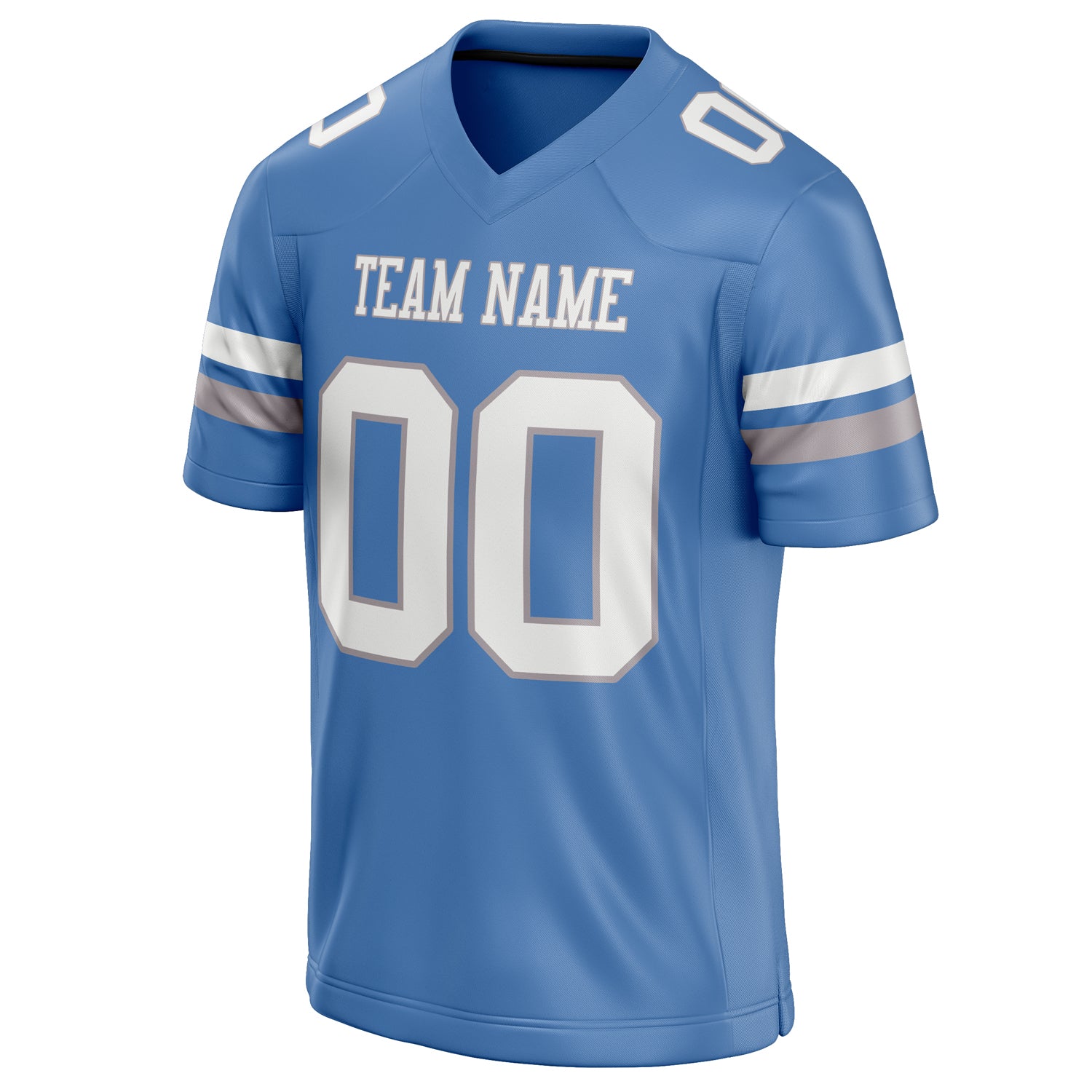 Personalized Electric & Blue White Solid Colour Football Jersey