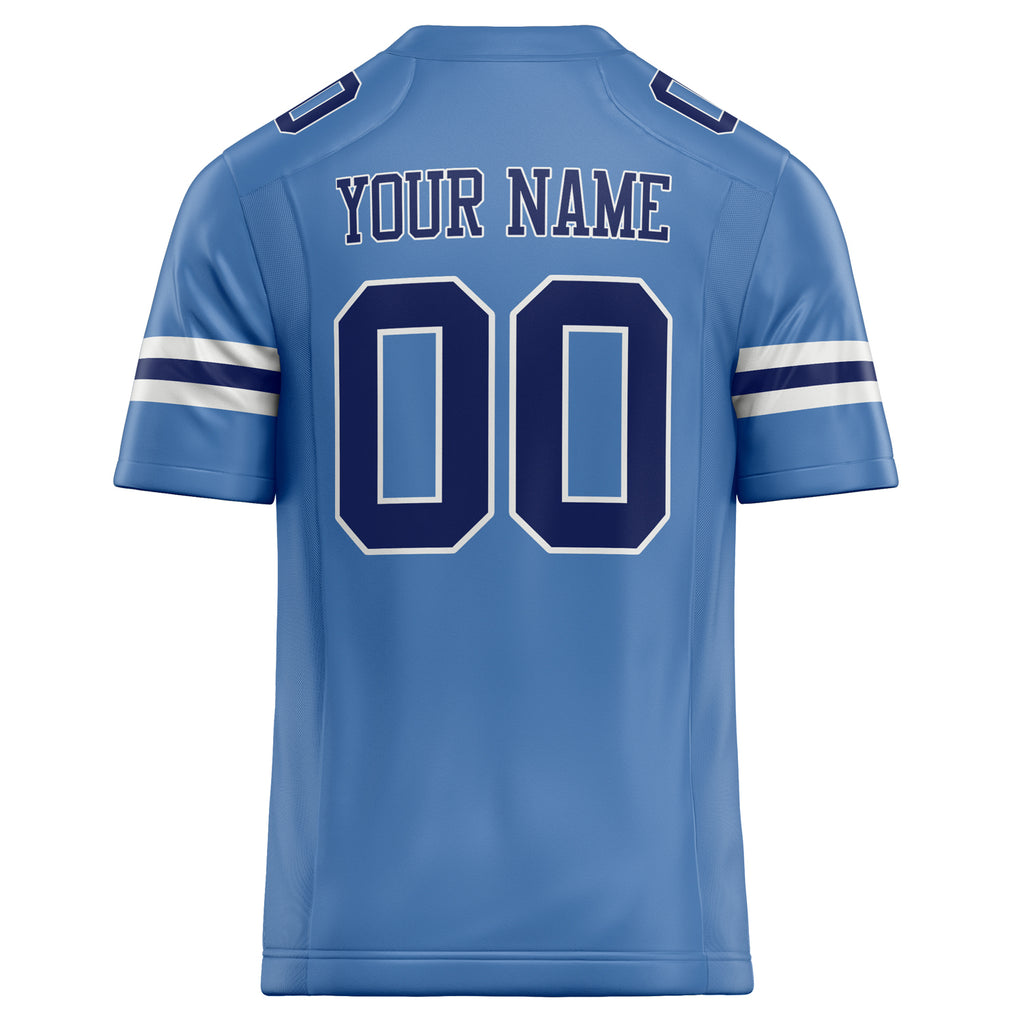 Personalized Electric & Blue navy Solid Colour Football Jersey