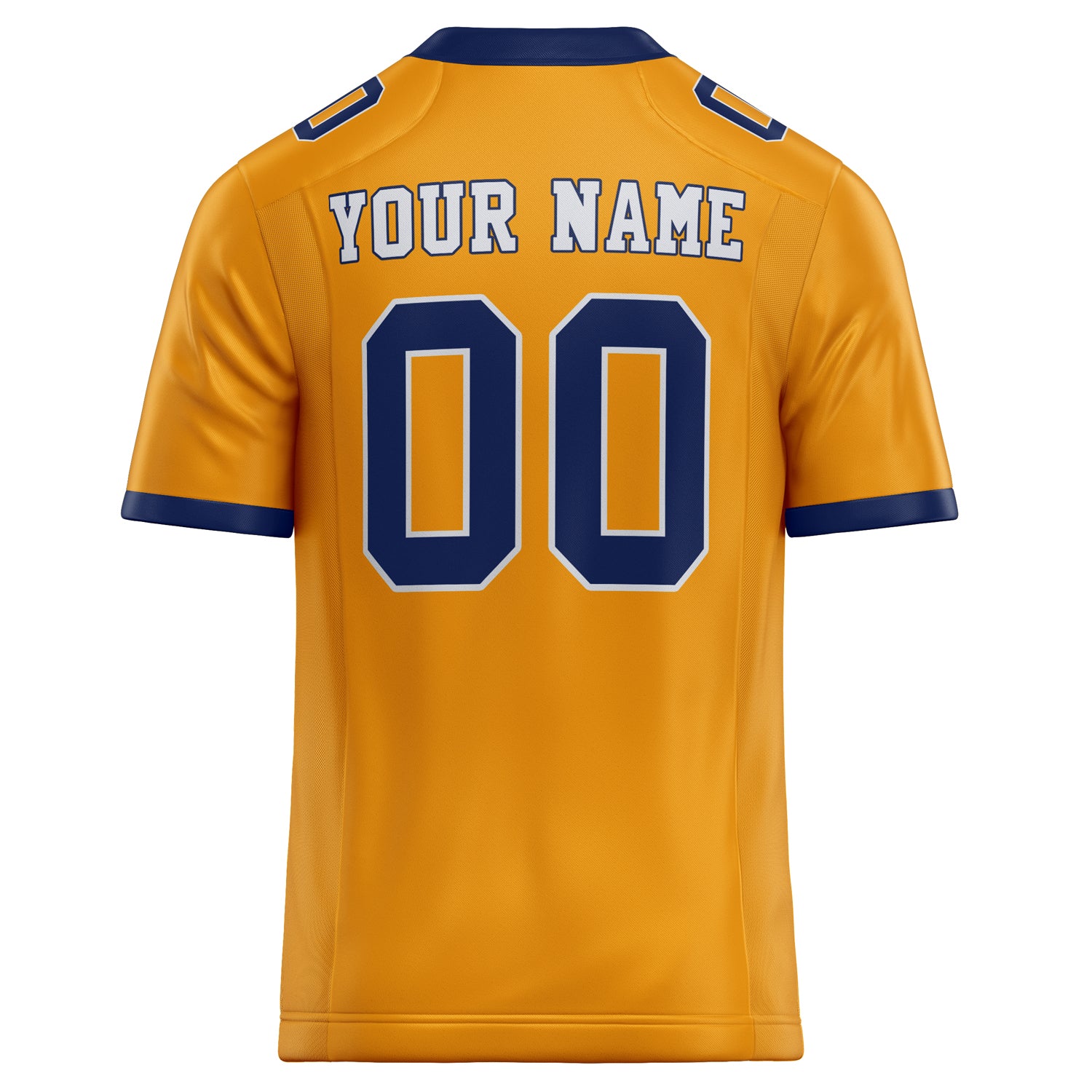 Personalized Gold & navy Solid Colour Football Jersey