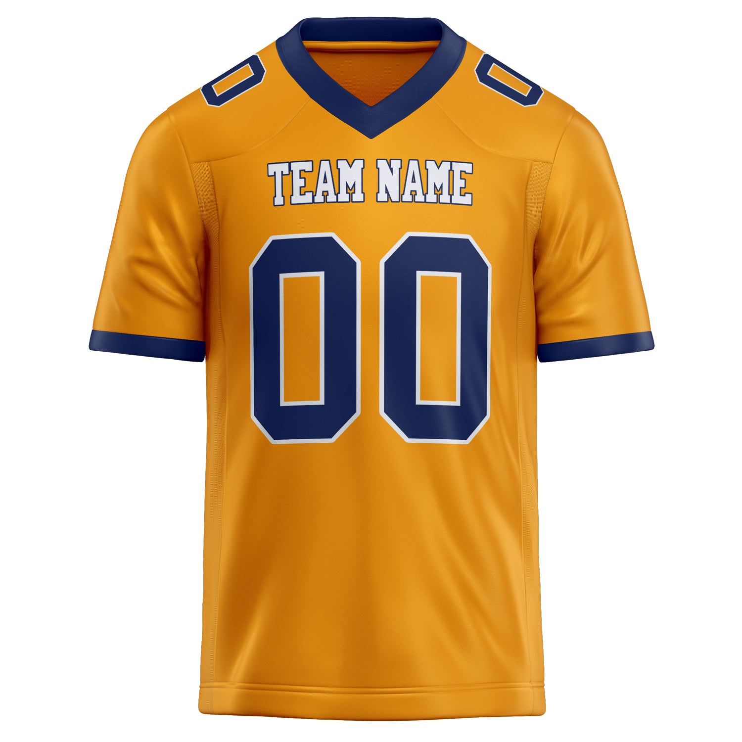 Personalized Gold & navy Solid Colour Football Jersey