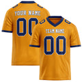 Personalized Gold navy Solid Colour Football Jersey FT02240730GO129