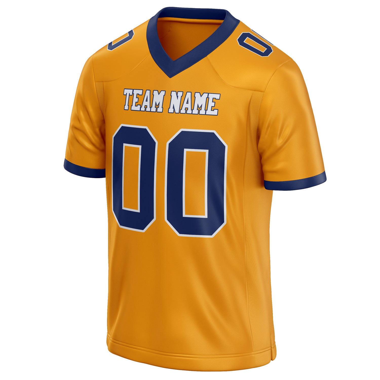 Personalized Gold & navy Solid Colour Football Jersey