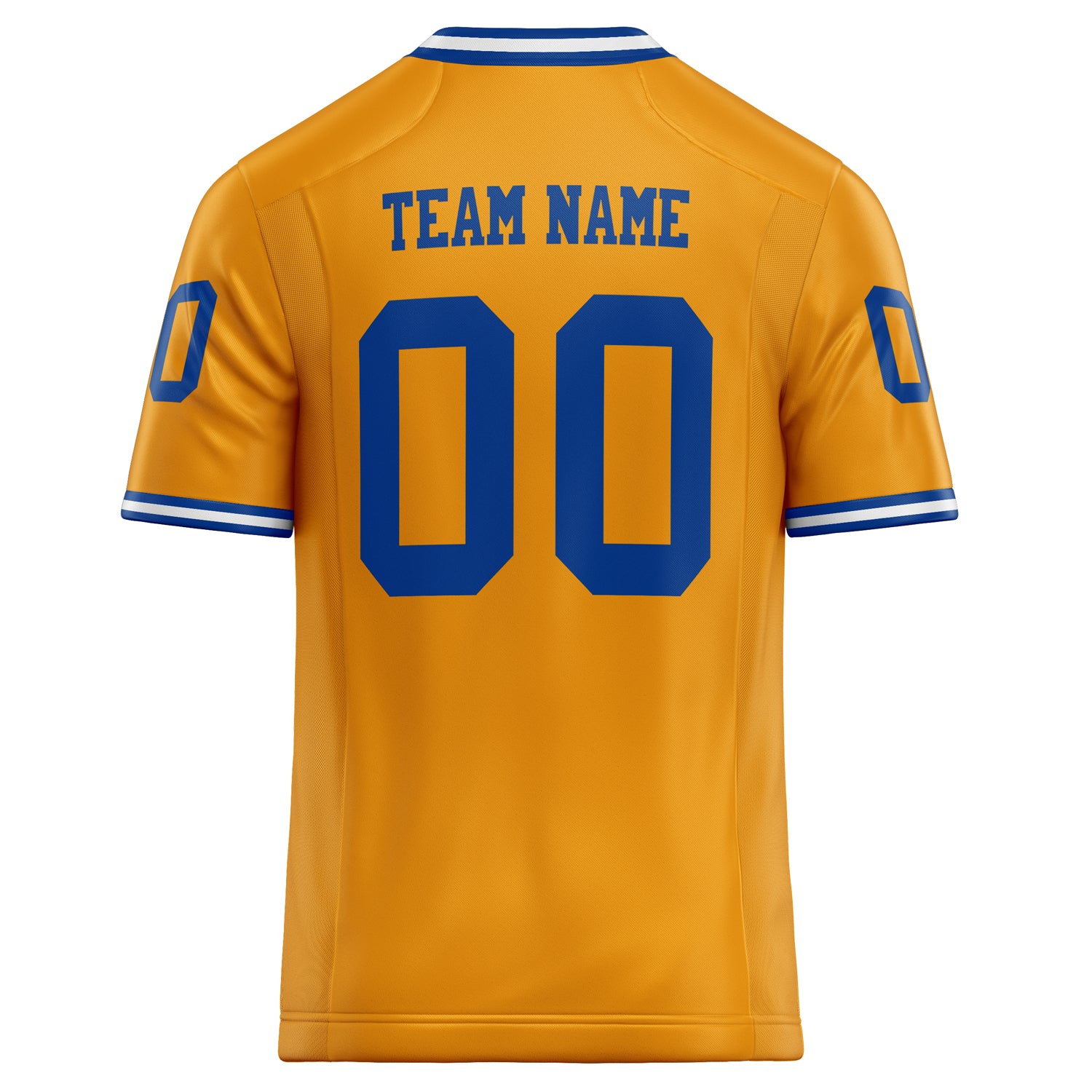Personalized Gold & royal Solid Colour Football Jersey