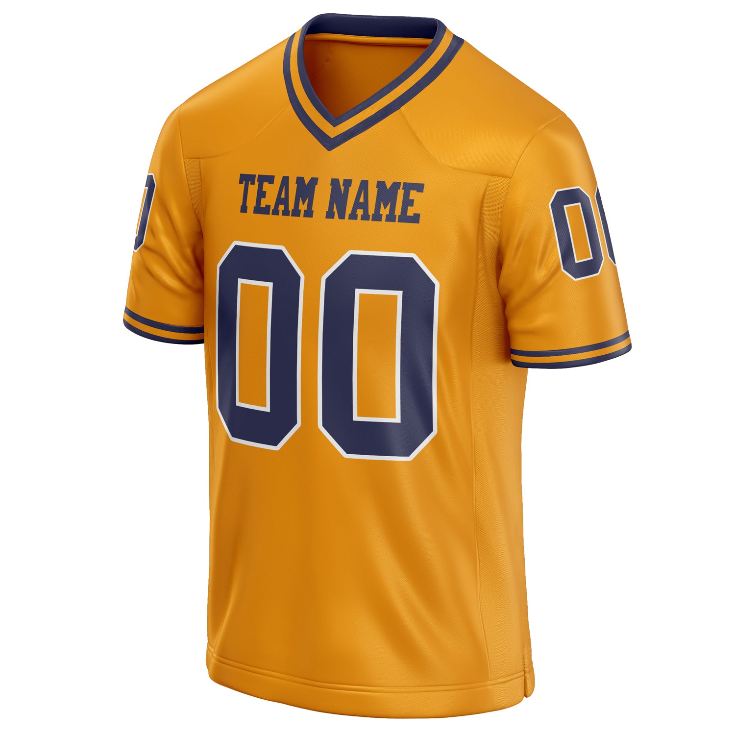 Personalized Gold & navy Solid Colour Football Jersey