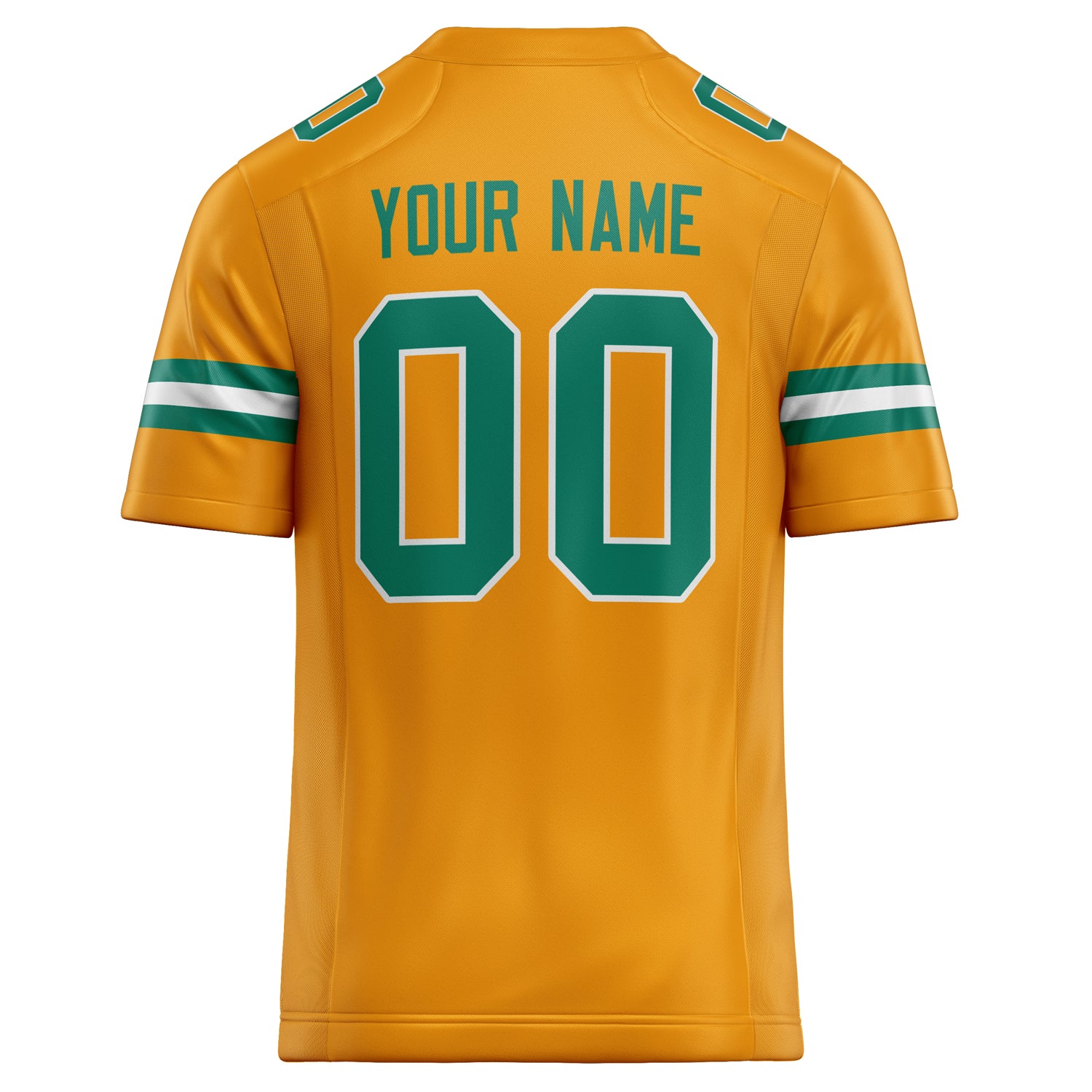 Personalized Gold & kelly green Solid Colour Football Jersey