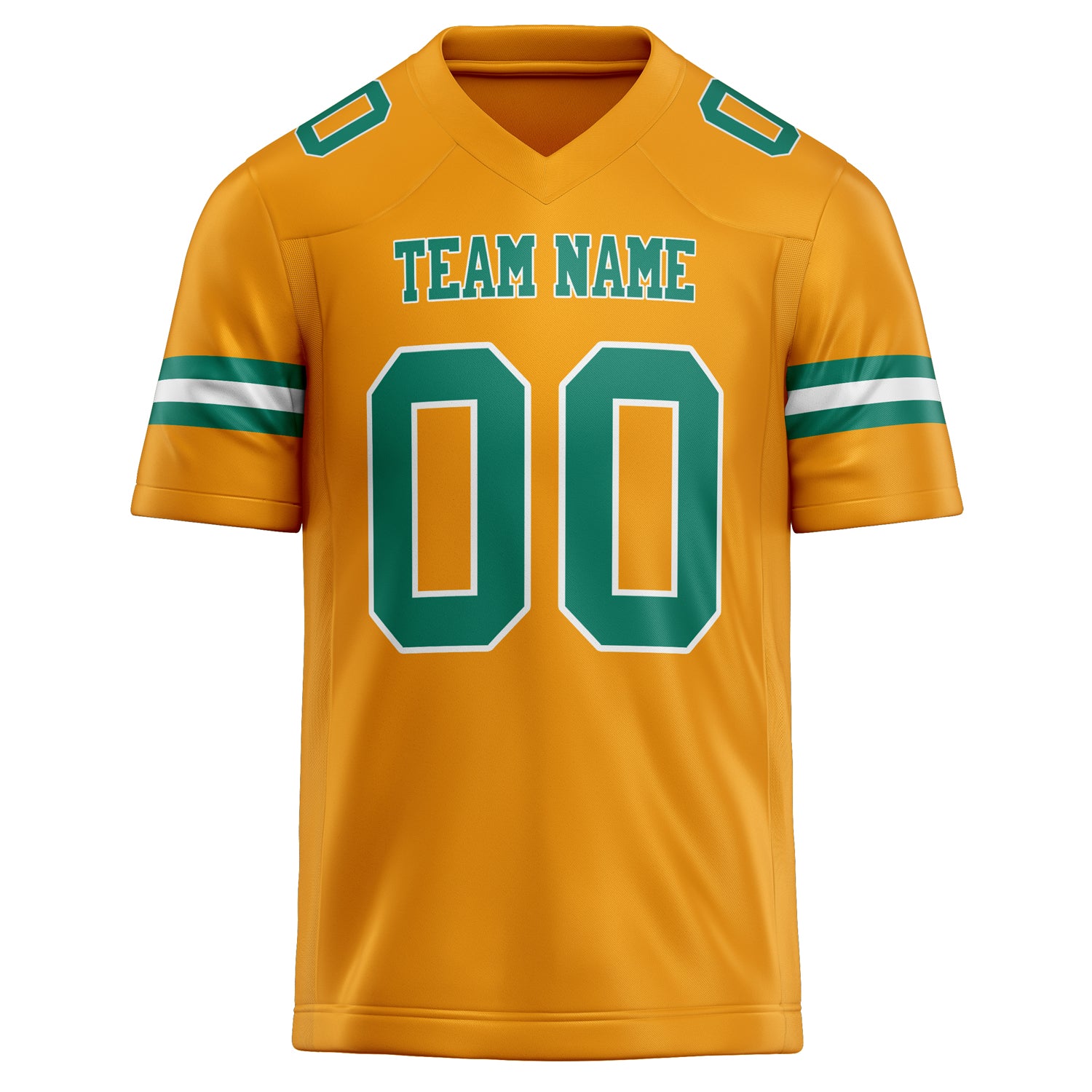 Personalized Gold & kelly green Solid Colour Football Jersey