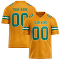 Personalized Gold kelly green Solid Colour Football Jersey FT02240730GO132