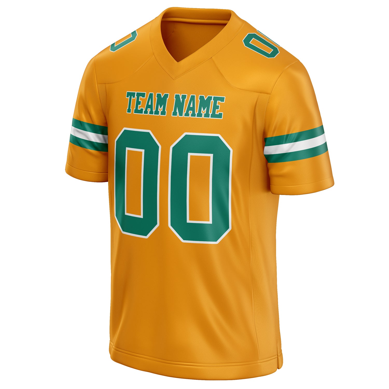 Personalized Gold & kelly green Solid Colour Football Jersey