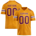 Personalized Gold maroon Solid Colour Football Jersey FT02240730GO133