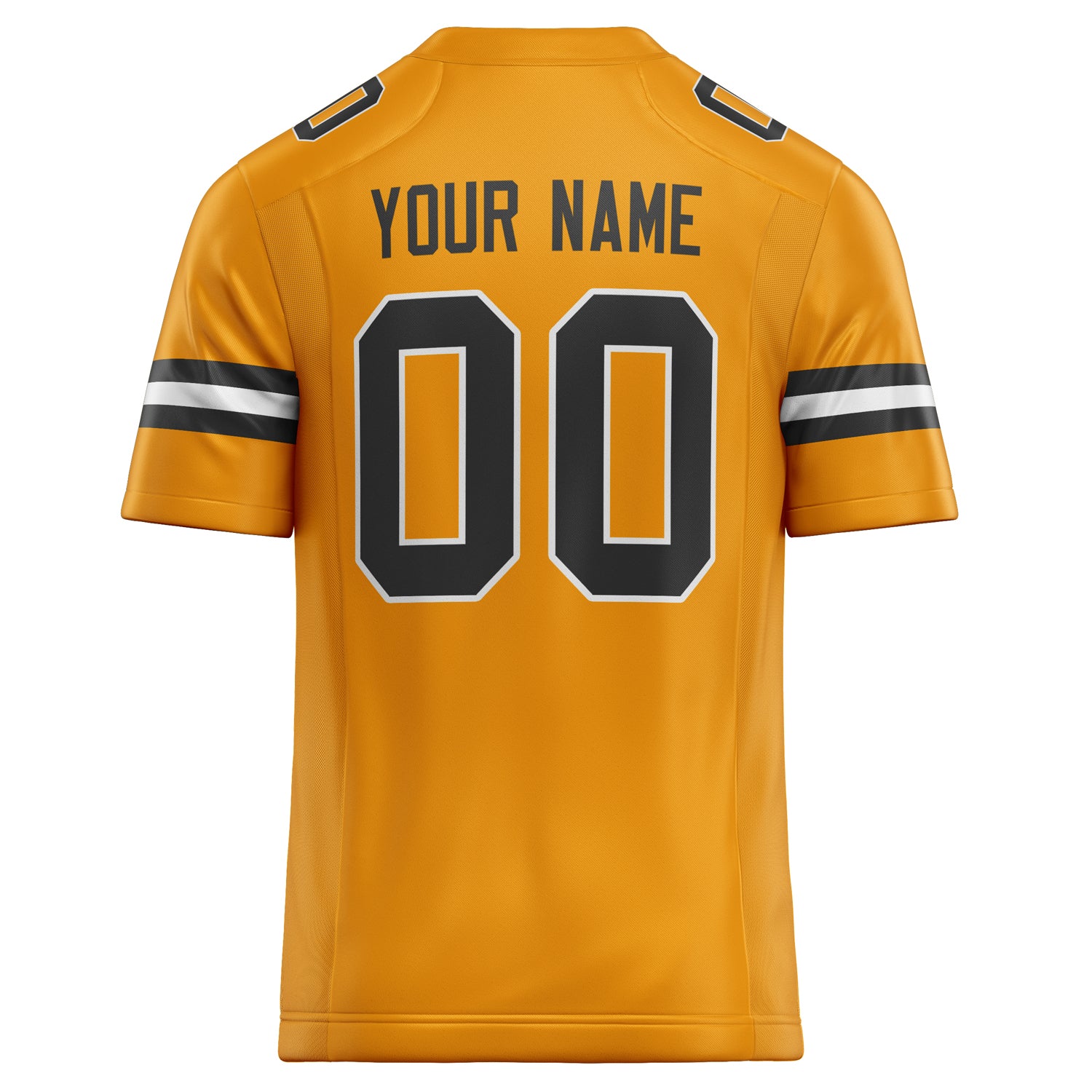 Personalized Gold & Black Solid Colour Football Jersey