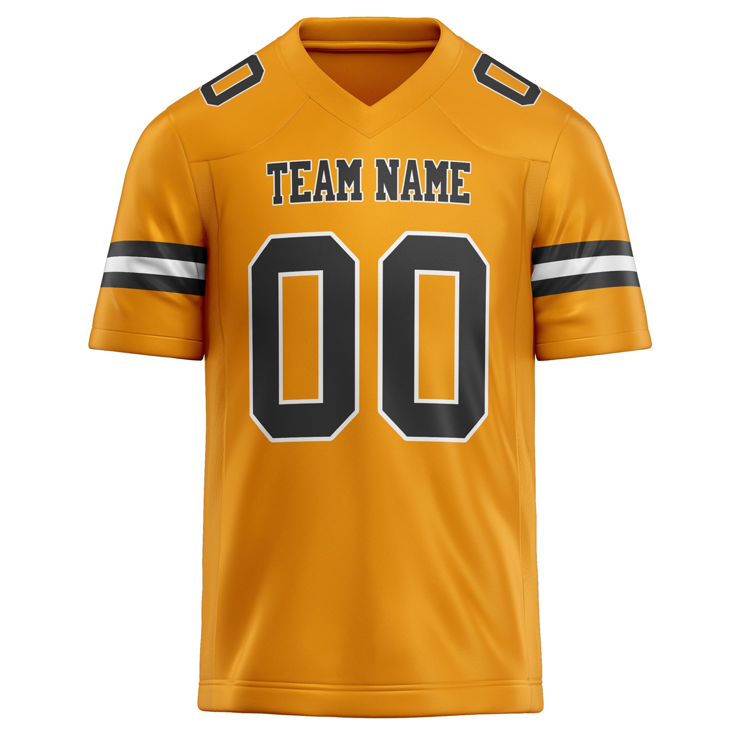 Personalized Gold & Black Solid Colour Football Jersey