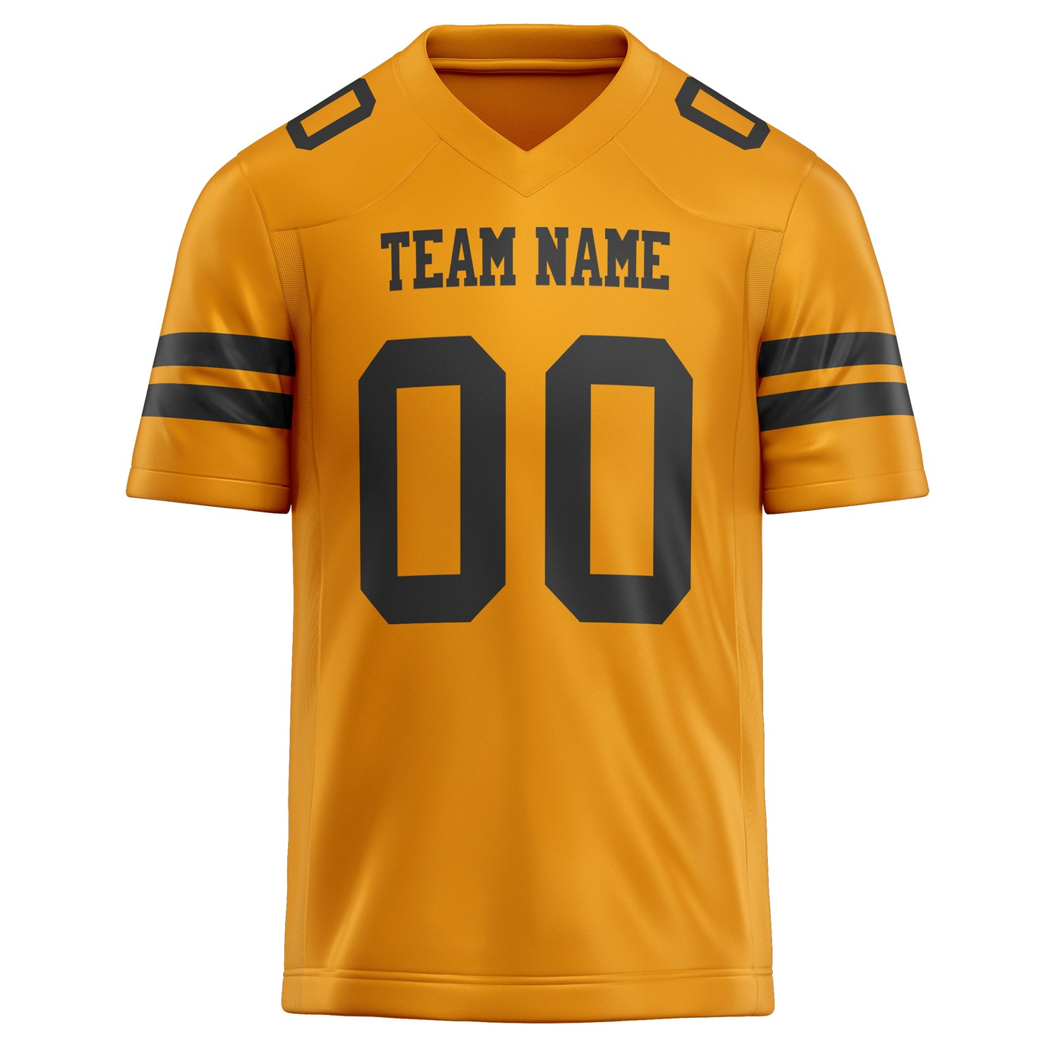 Personalized Gold & Black Solid Colour Football Jersey