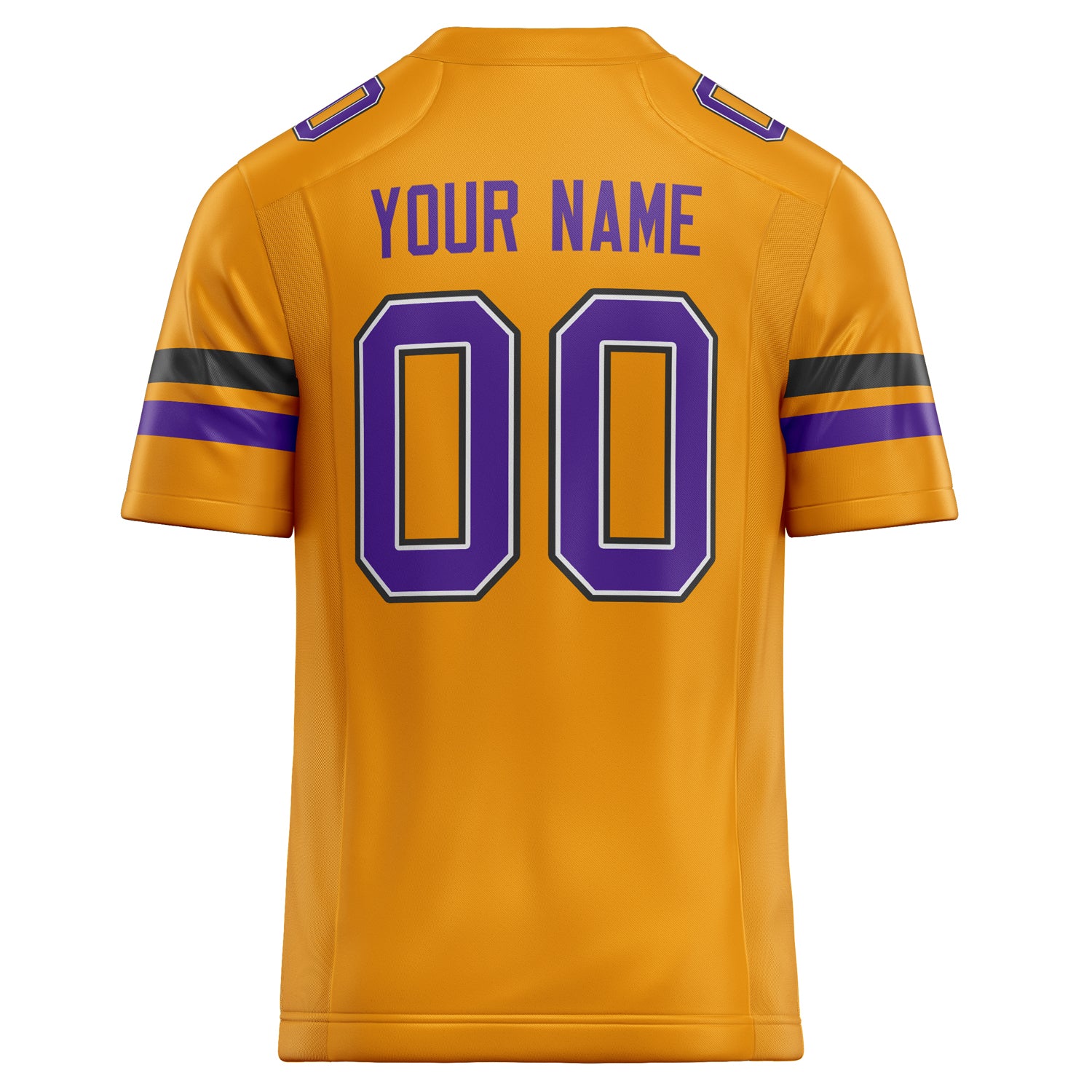 Personalized Gold & Purple Solid Colour Football Jersey