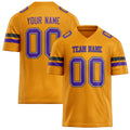 Personalized Gold Purple Solid Colour Football Jersey FT02240730GO138