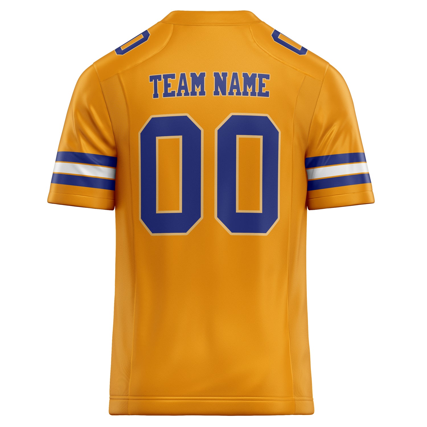 Personalized Gold & royal Solid Colour Football Jersey