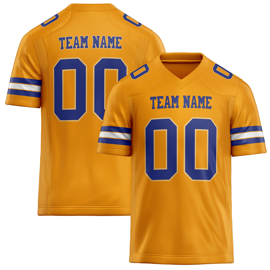 Personalized Gold royal Solid Colour Football Jersey FT02240730GO139