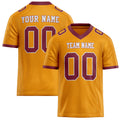 Personalized Gold maroon Solid Colour Football Jersey FT02240730GO140