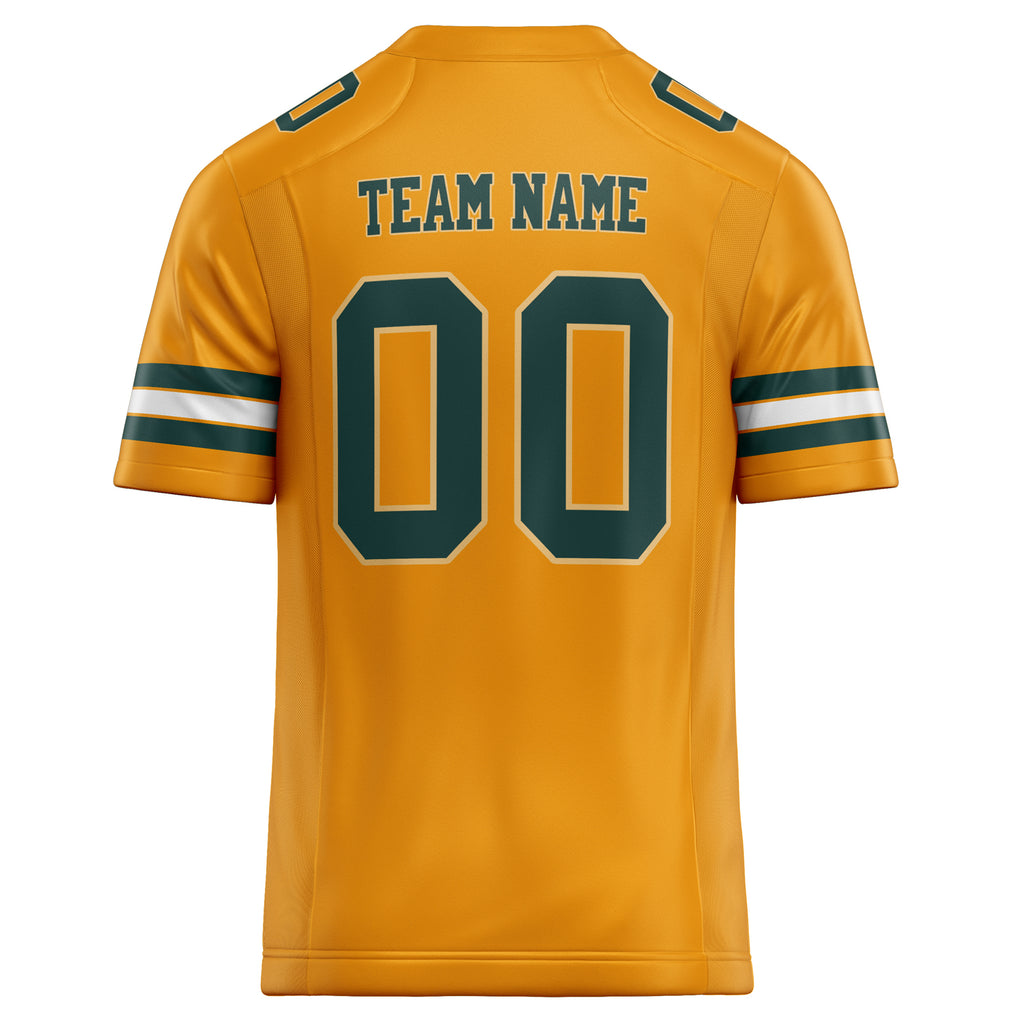 Personalized Gold & green Solid Colour Football Jersey