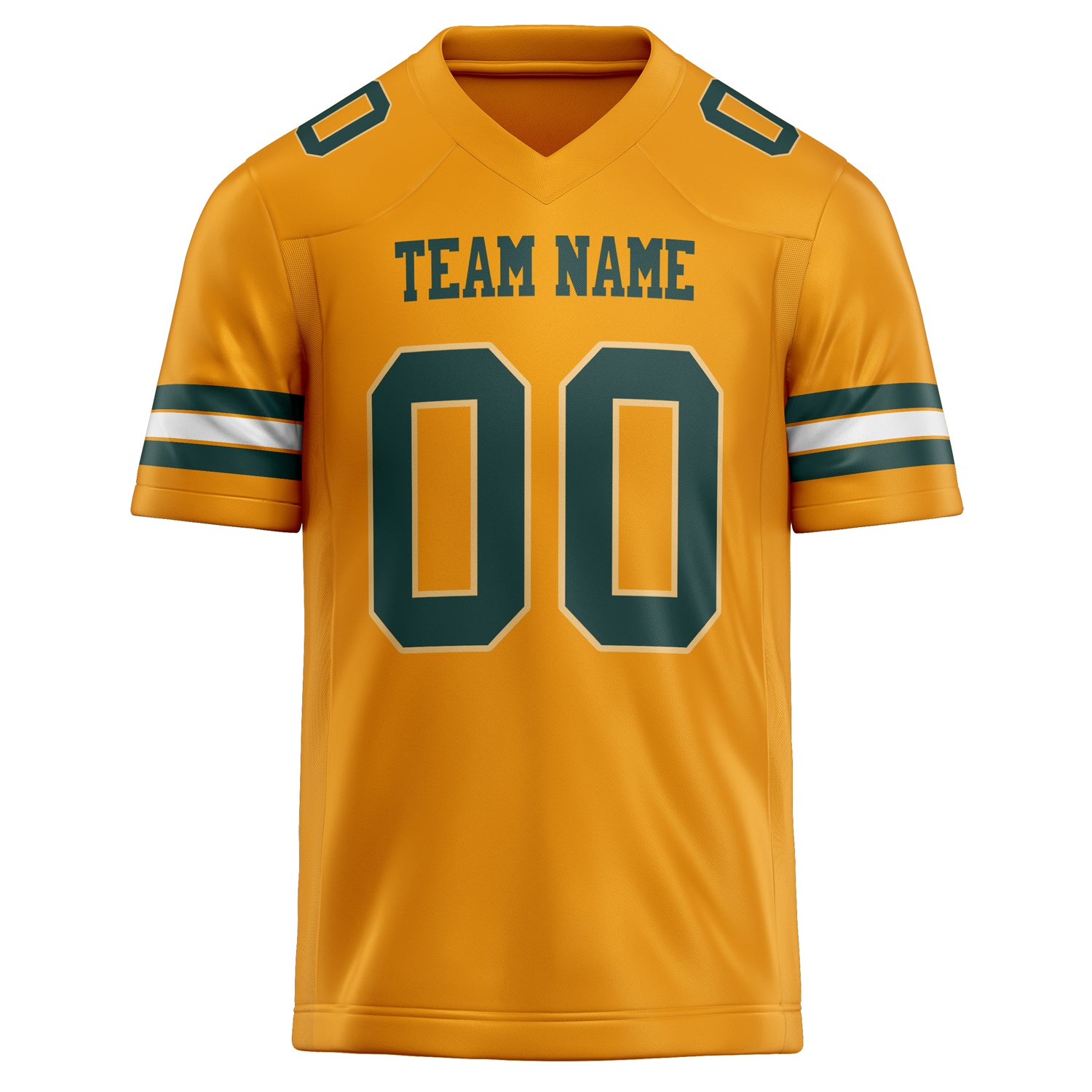 Personalized Gold & green Solid Colour Football Jersey