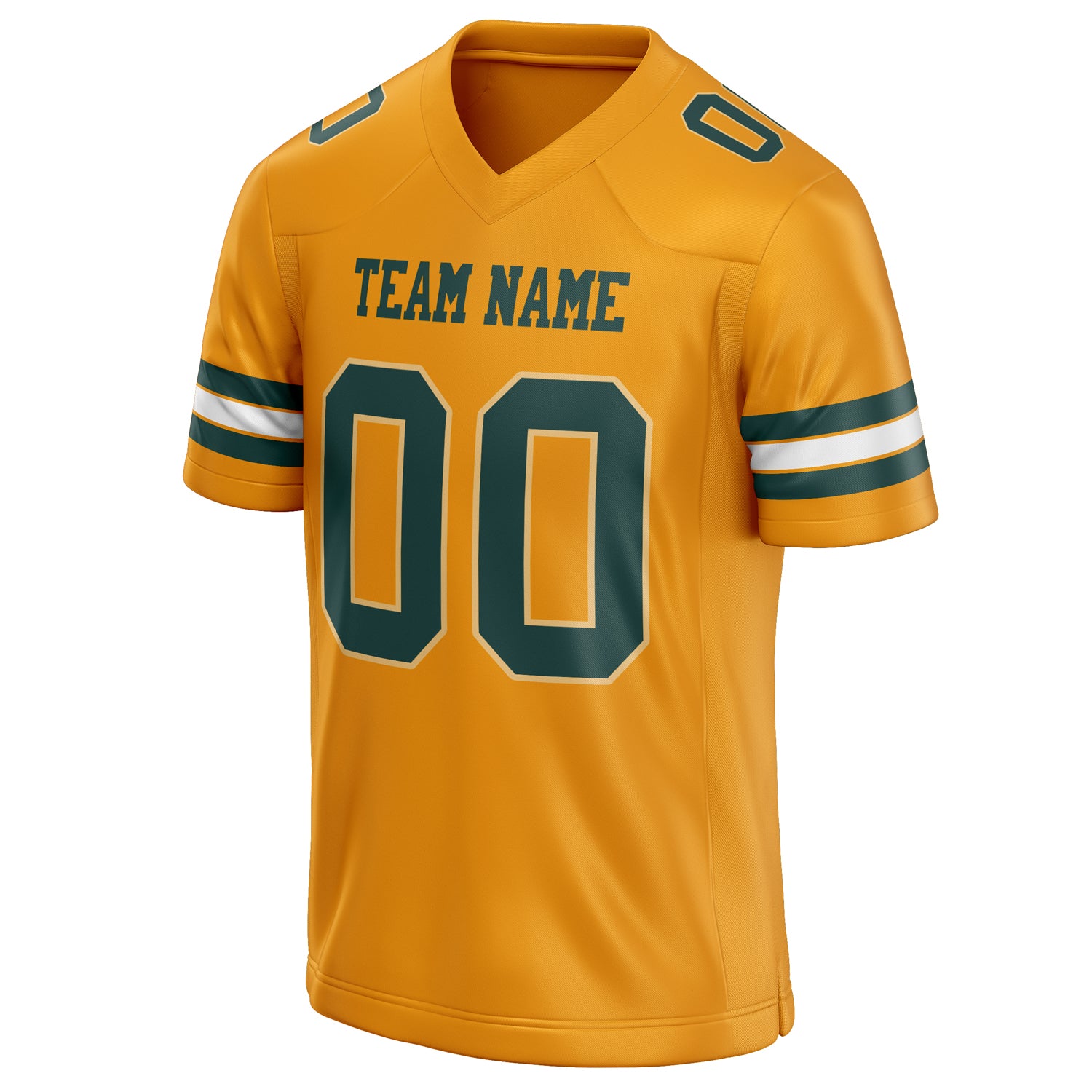 Personalized Gold & green Solid Colour Football Jersey