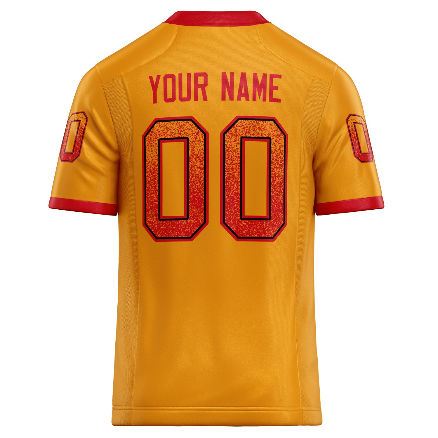 Personalized Gold & red Solid Colour Football Jersey