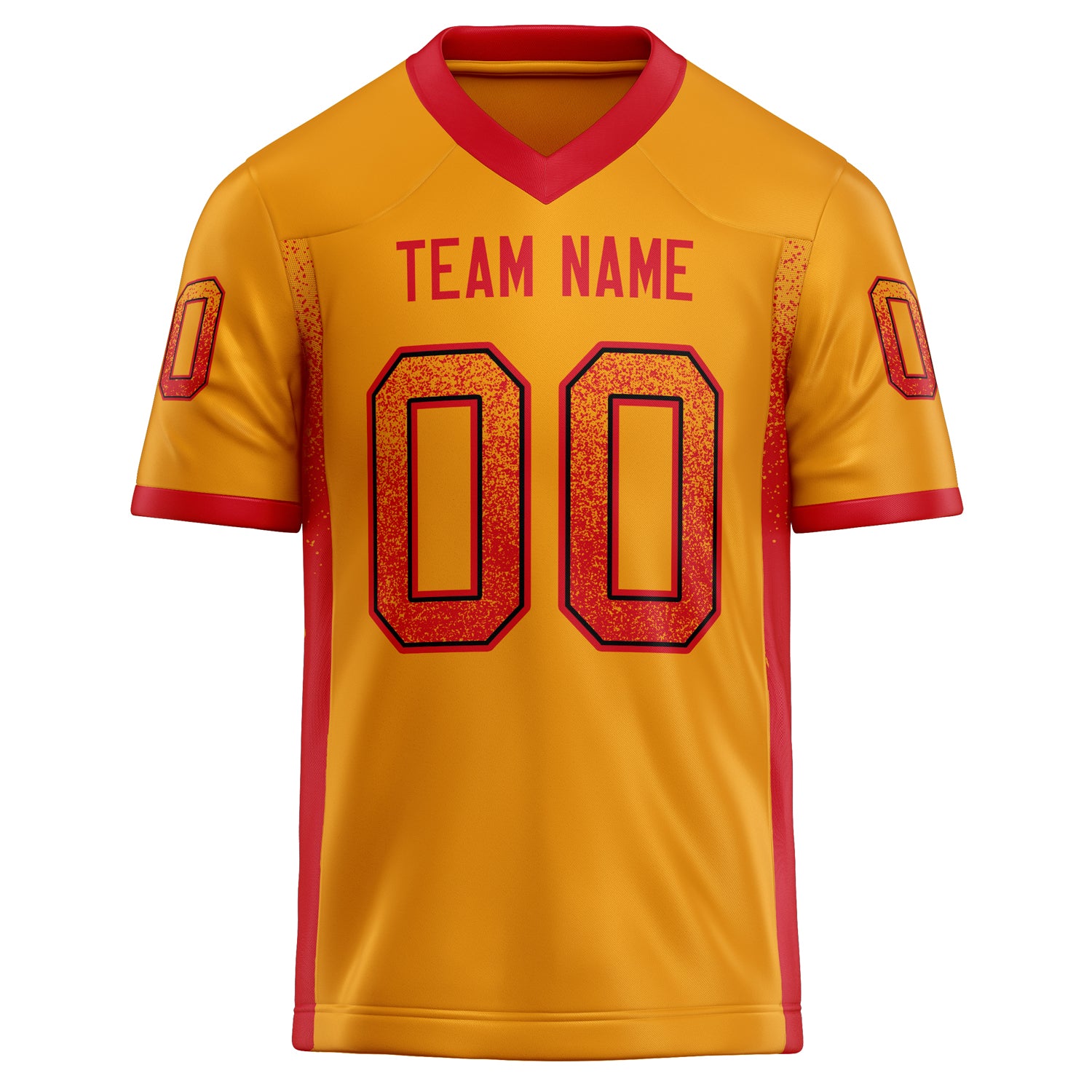 Personalized Gold & red Solid Colour Football Jersey