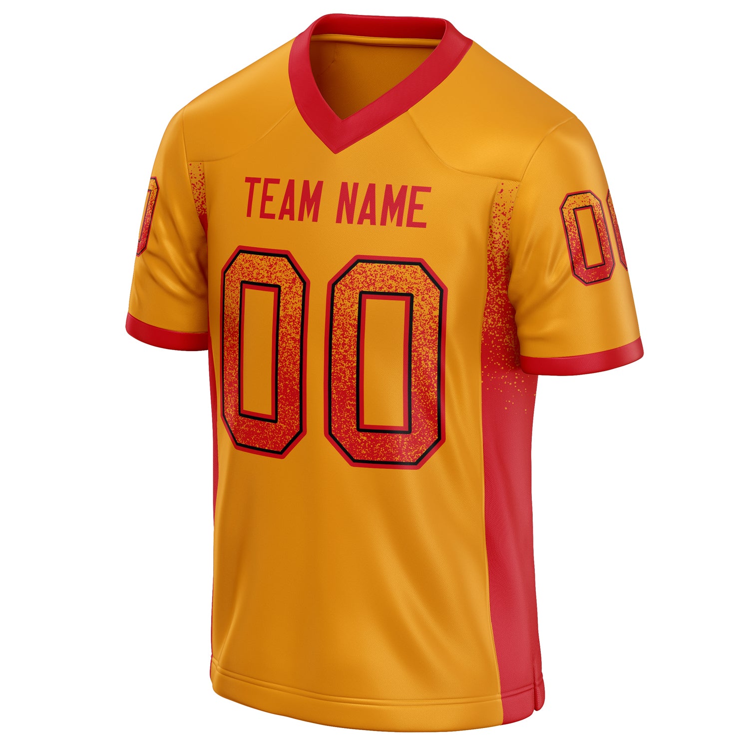Personalized Gold & red Solid Colour Football Jersey