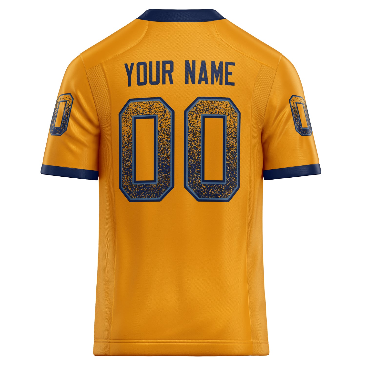 Personalized Gold & navy Solid Colour Football Jersey
