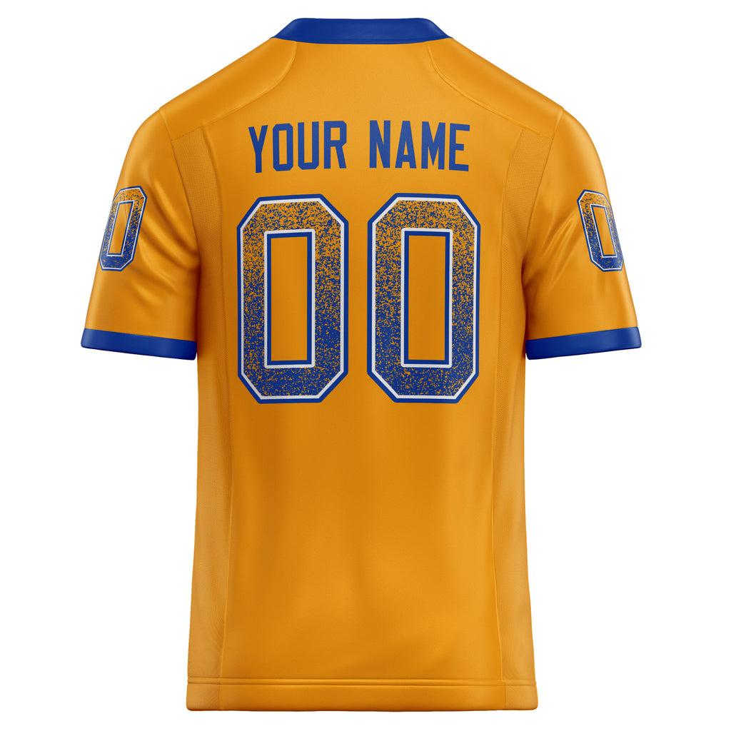 Personalized Gold & royal Solid Colour Football Jersey