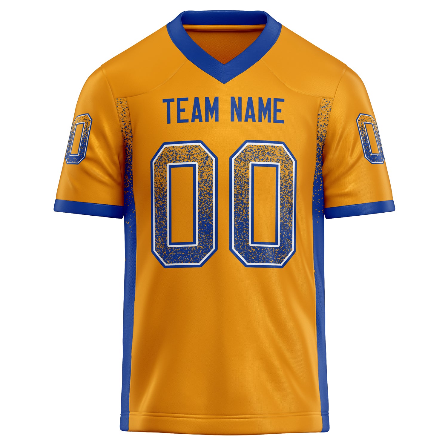 Personalized Gold & royal Solid Colour Football Jersey