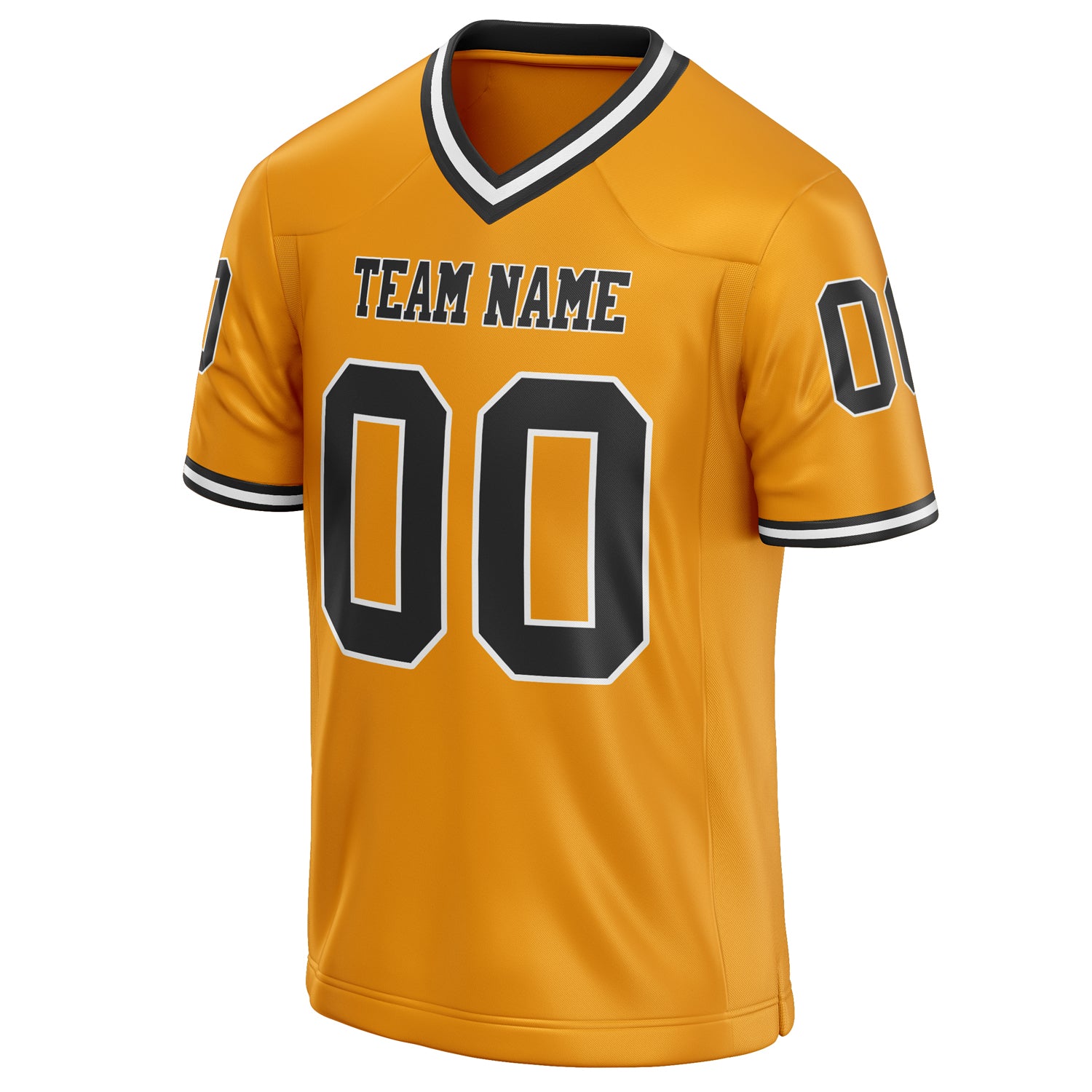 Personalized Gold & Black Solid Colour Football Jersey