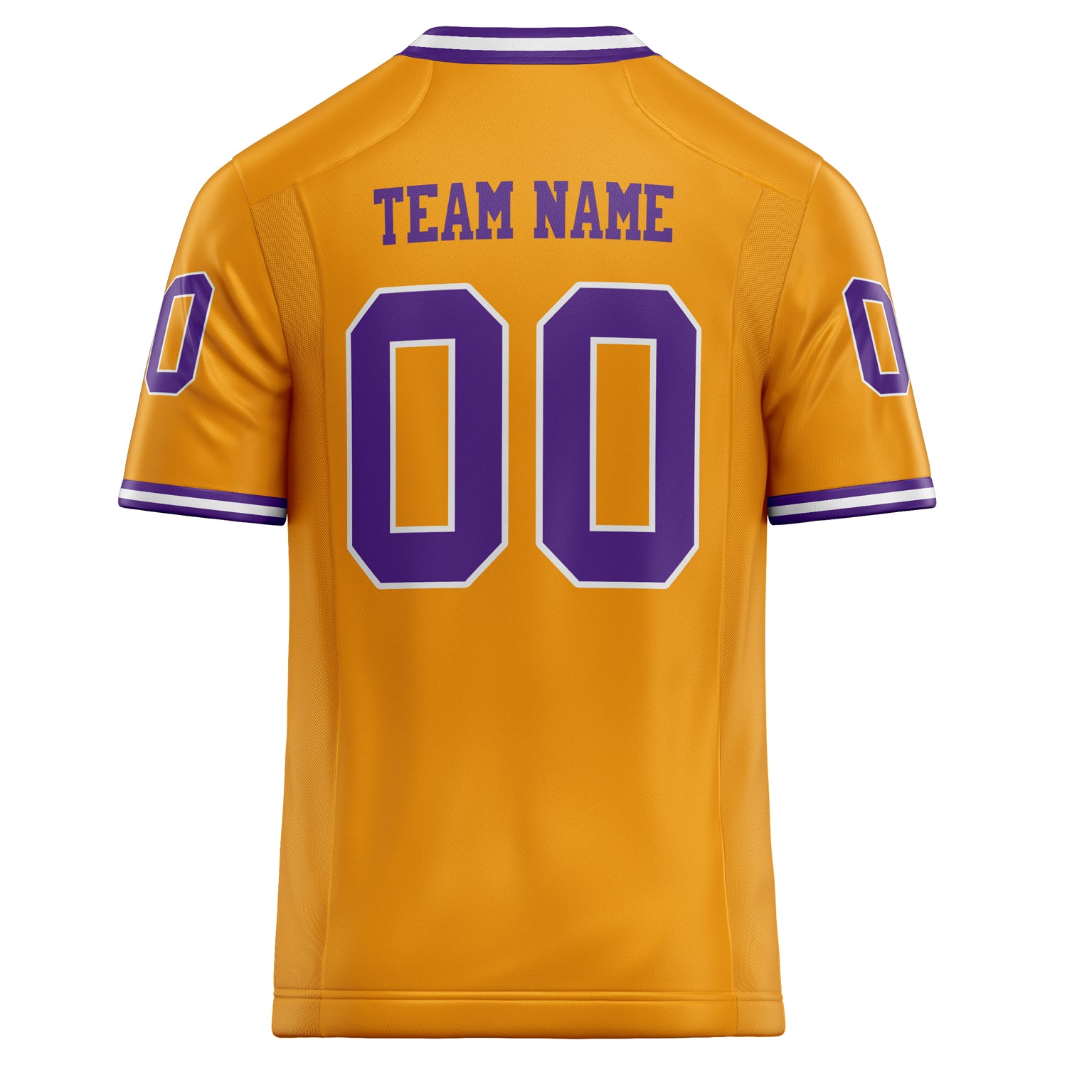 Personalized Gold & Purple Solid Colour Football Jersey