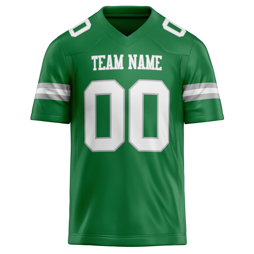 Personalized Grass & Green White Solid Colour Football Jersey