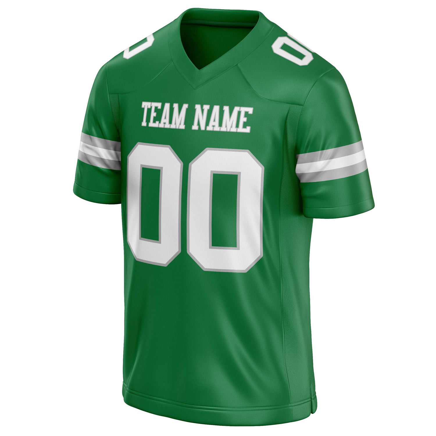 Personalized Grass & Green White Solid Colour Football Jersey