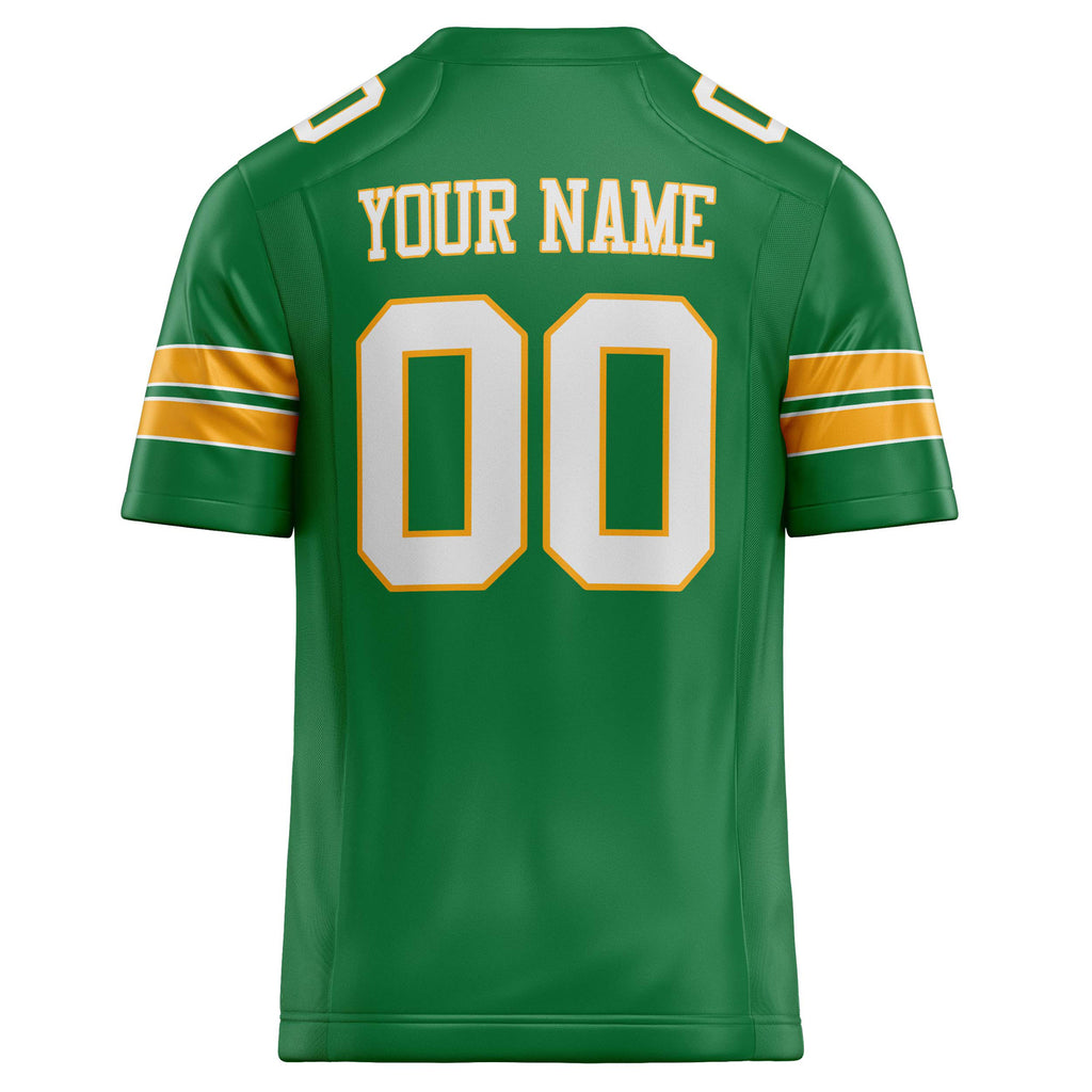 Personalized Grass & Green White Solid Colour Football Jersey