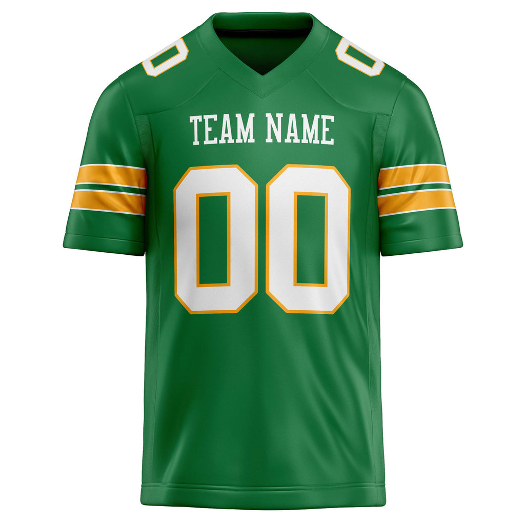 Personalized Grass & Green White Solid Colour Football Jersey