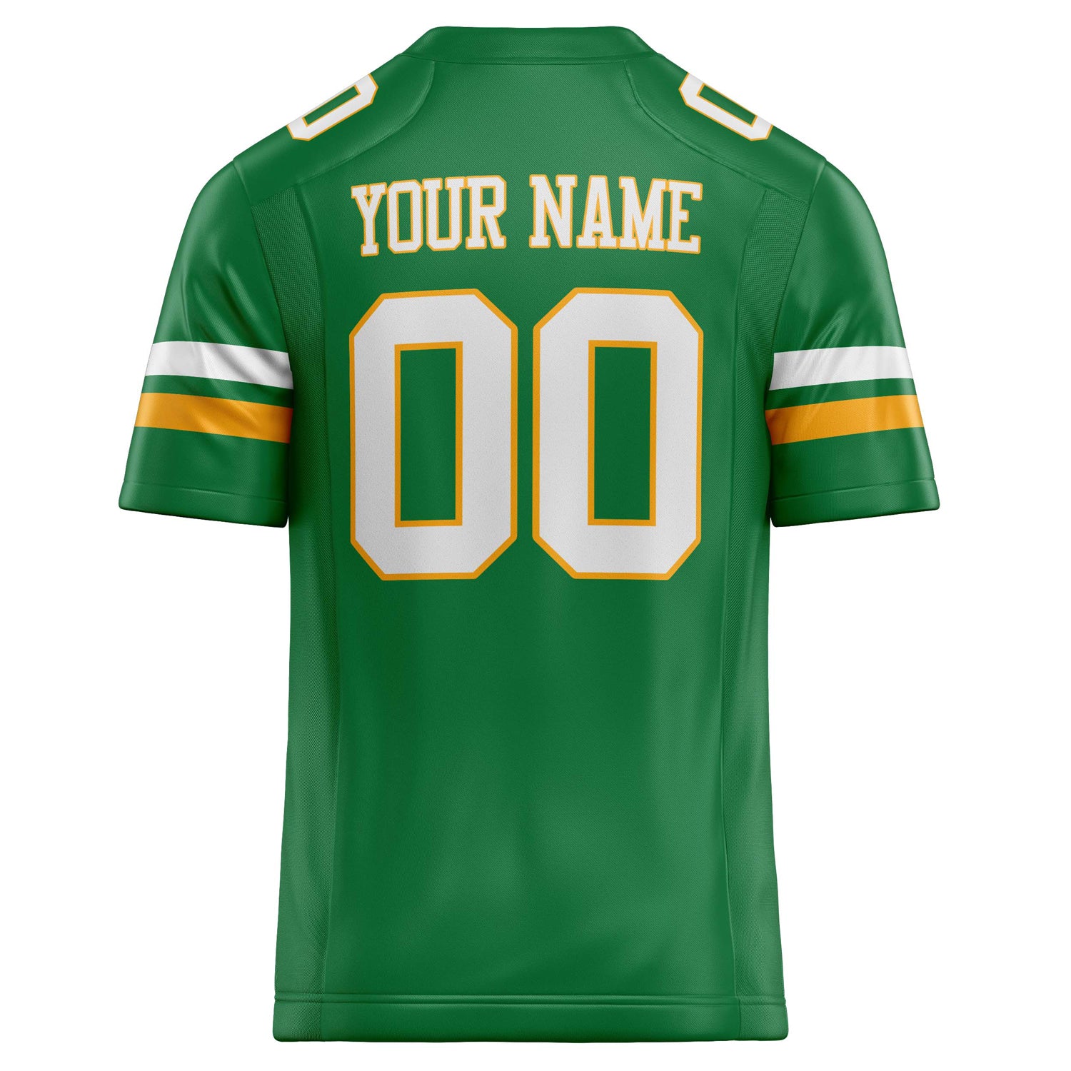 Personalized Grass & Green White Solid Colour Football Jersey