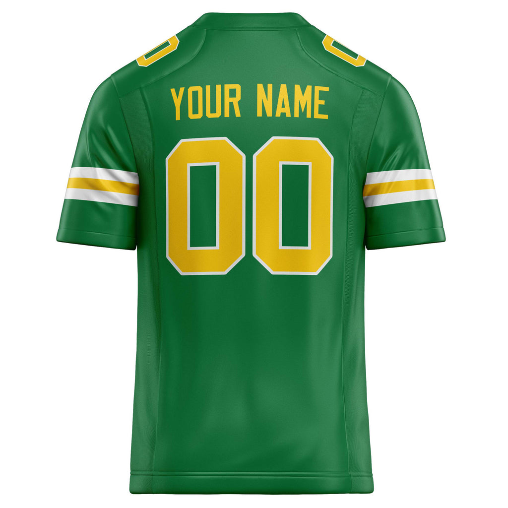 Personalized Grass & Green gold Solid Colour Football Jersey