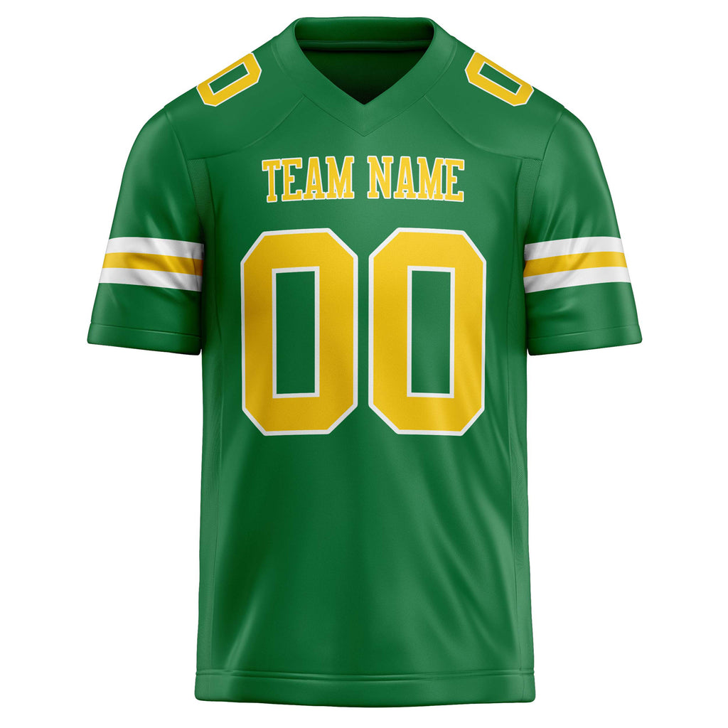 Personalized Grass & Green gold Solid Colour Football Jersey