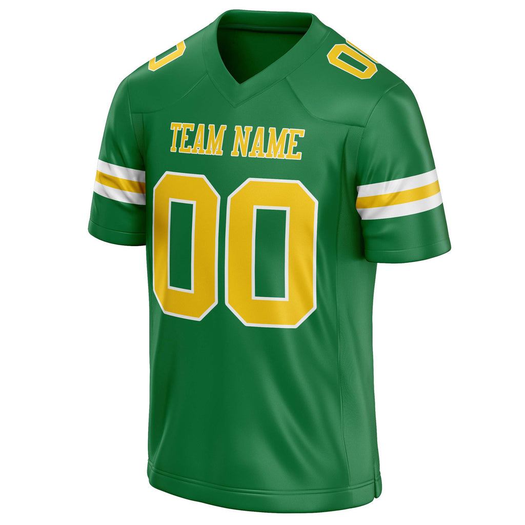 Personalized Grass & Green gold Solid Colour Football Jersey