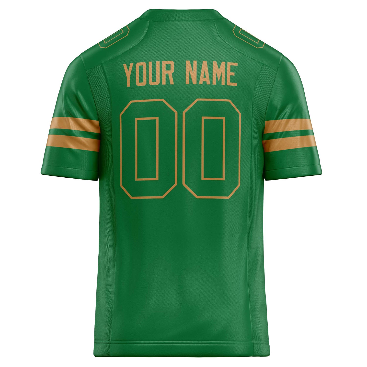 Personalized Grass & Green old gold Solid Colour Football Jersey