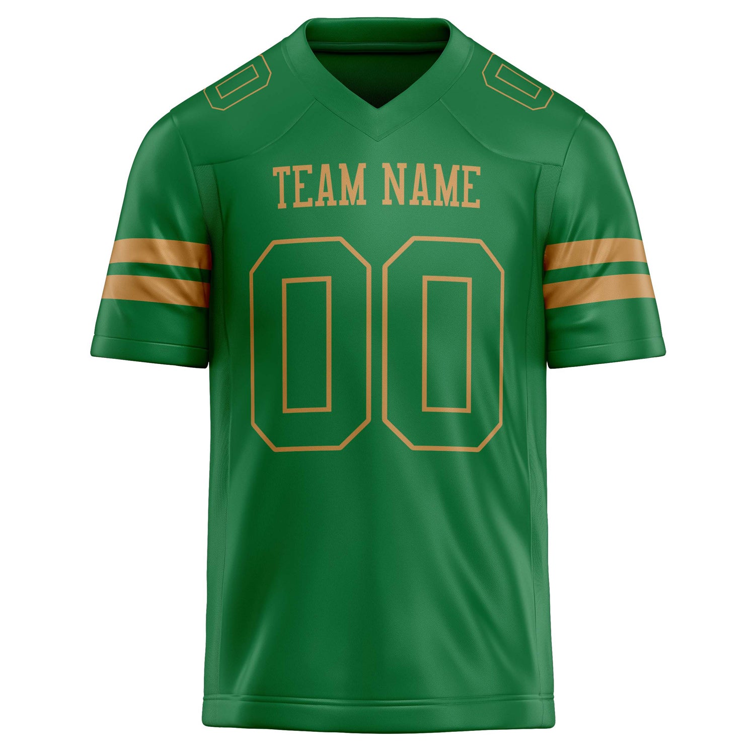 Personalized Grass & Green old gold Solid Colour Football Jersey