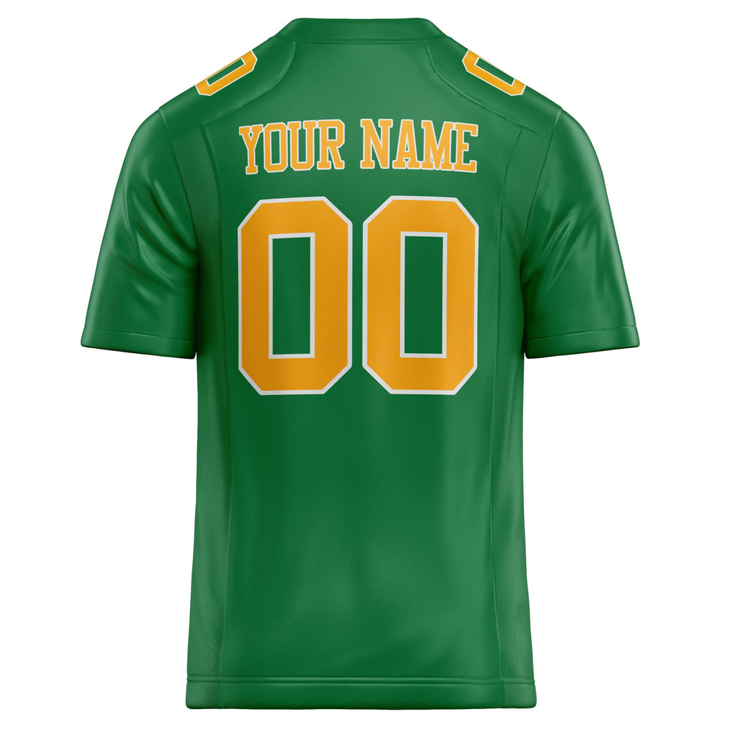 Personalized Grass & Green gold Solid Colour Football Jersey