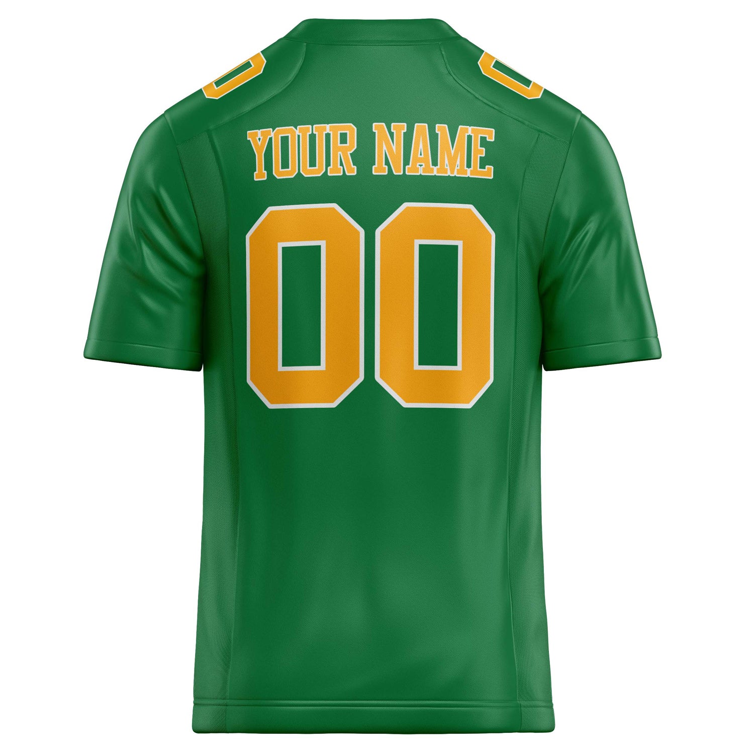 Personalized Grass & Green gold Solid Colour Football Jersey